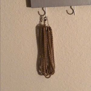 Multi chain gold necklace